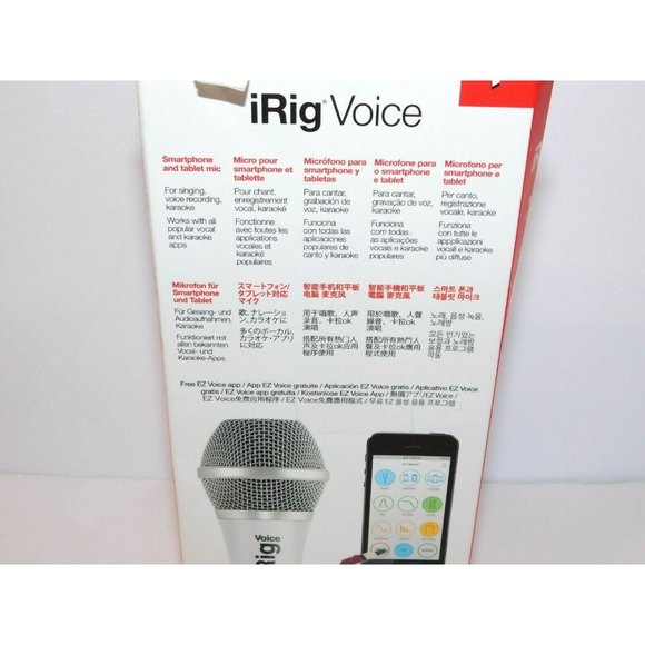 iRig Voice Smartphone / Tablet Mic IK Multimeadia White Karaoke Microphone - Picture 7 of 7